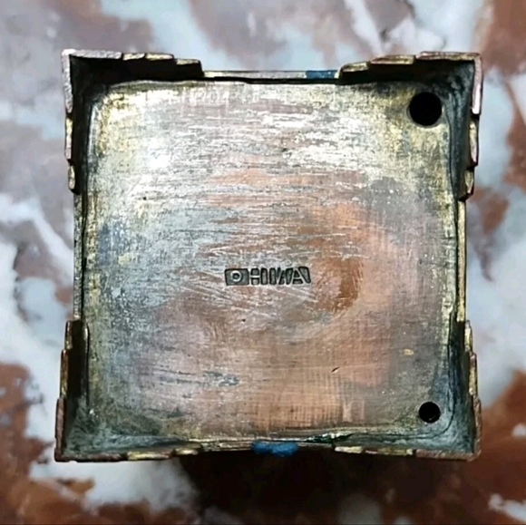 Stamp Box Enamel 1930's/Antique Cloisonne/Trinket Box - Picture 11 of 11